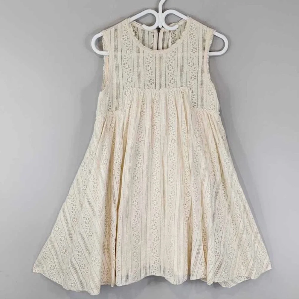 Free People White Antique Lace Babydoll Mini Dress - Picture 2 of 7